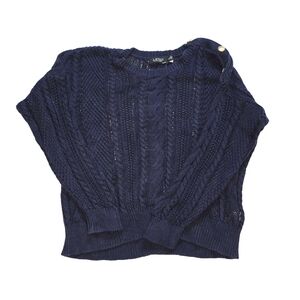 Lauren Ralph Lauren Dark Blue Cable Knit Sweater